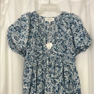 NWT - The Great - Floral Blue Dress